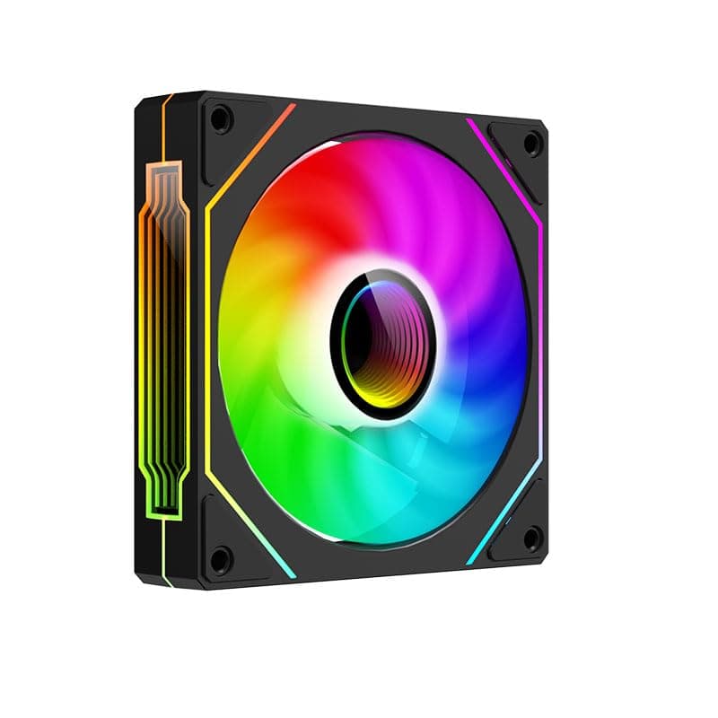 CASE Cooling Fan, Computer Case Fan, 4pin PWM PC Fan, 25mm Thick, 1200/2500RPM Speed, 40/65CFM, Silent CPU Cooling Fan (1, Black, 12CM)