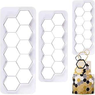 Cake Mold Round Fondant Cutters,Fish Scale Cookie Cutters,Triangle Cookie Cutters,Geometric Biscuit Cutters Circle Fondant Impression Mat Cake Border Decorating Tools