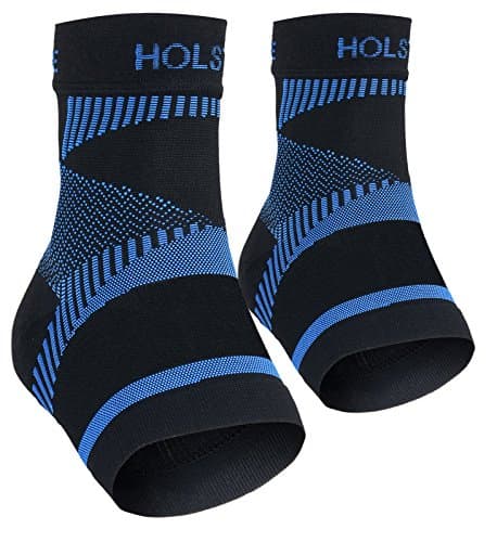 Holstyle Far Infrared Rays Ankle Compression Sleeve Socks for Plantar Fasciitis Support Brace for Men and Women(1pair) M