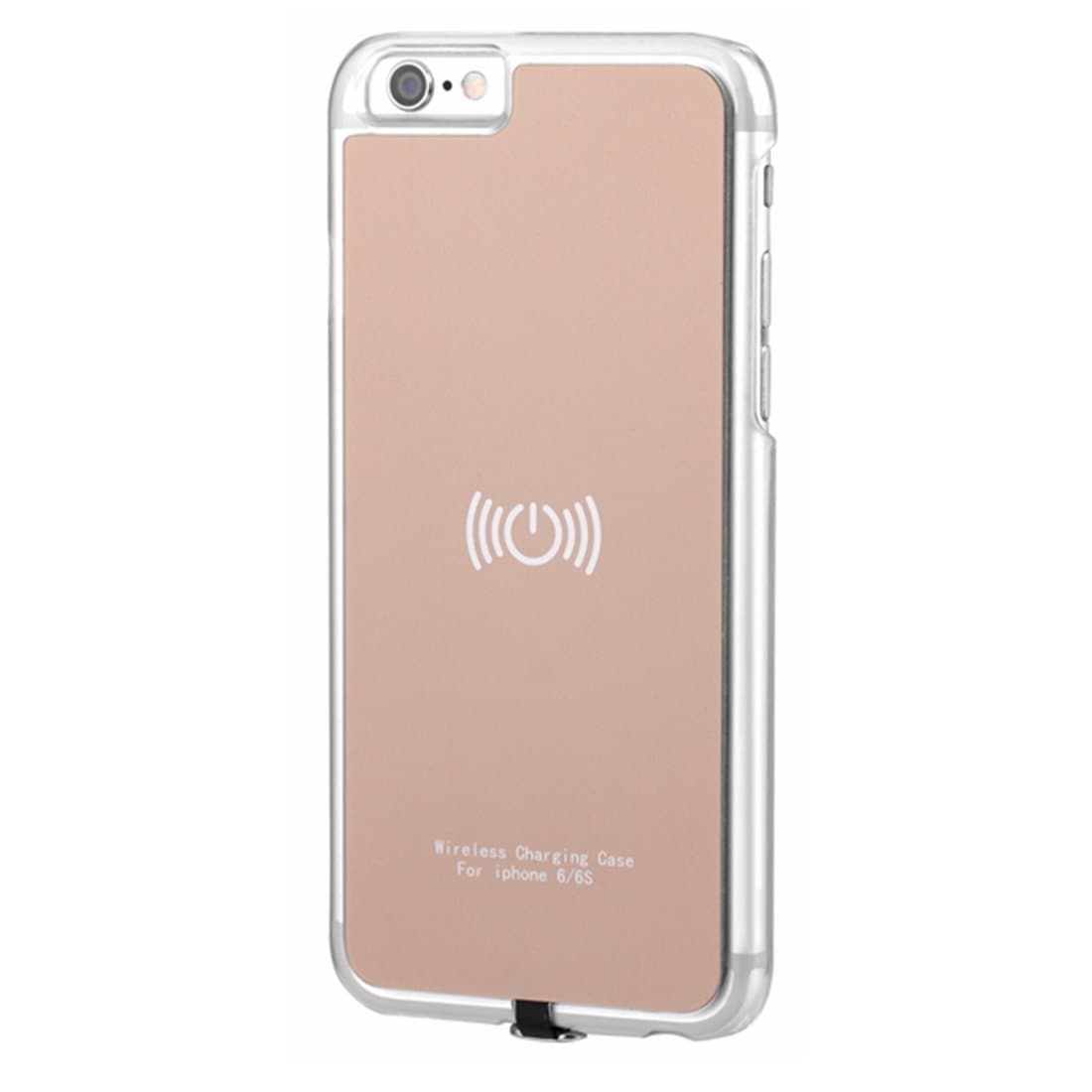 hanende Wireless Receiver Case, Qi Wireless Charging Case with Flexible Lightning Connector for iphone 6 Plus / 6S Plus (Gold_T)