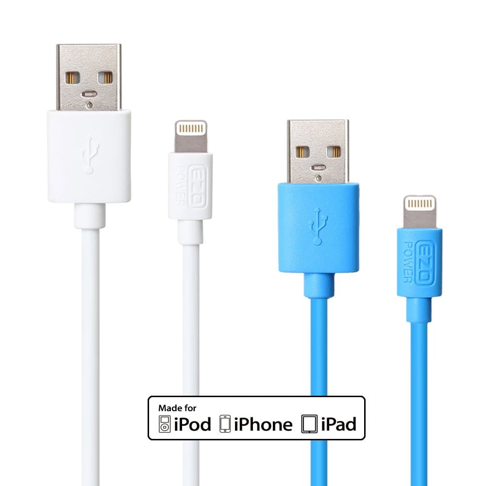 MFI Lightning Cable, [3-Pack] EZOPower Variety 8-Pin Lightning USB Connector Cord Charger Cable (Apple Certified) - 3ft White + Black 3ft & 10ft for iPhone X 8 8 Plus 7 7 Plus, iPad Pro, iPad 9.7