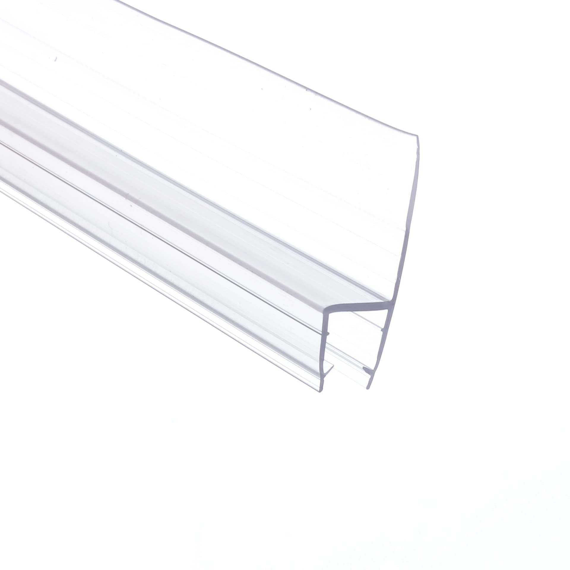 78" Shower Door Side Seal Strip for 3/8" Frameless Glass Shower Door Clear Polycarbonate(78" X1)