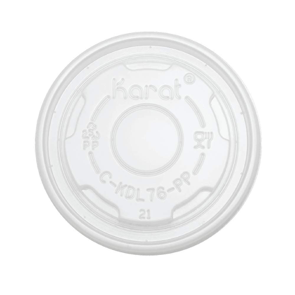 KaratC-KDL76-PP 4 oz PP Food Container Flat Lids (Case of 1000)