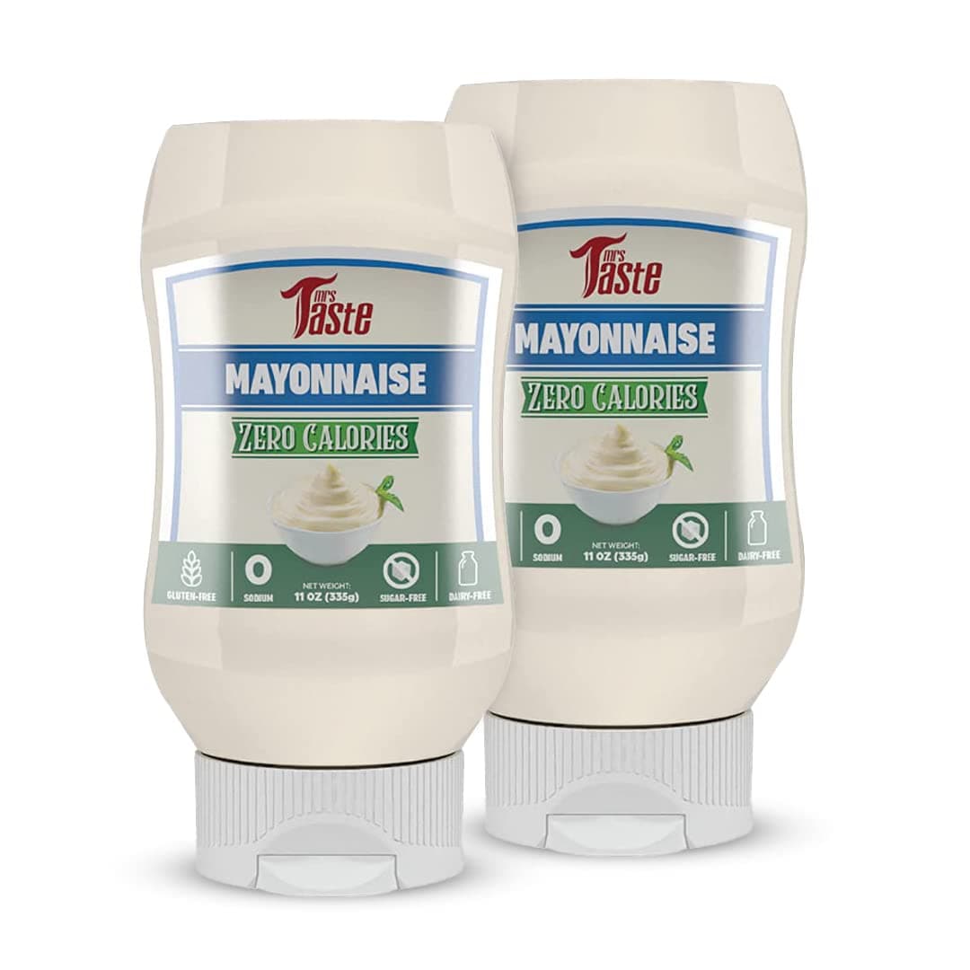 Mrs Taste Multi-Pack Sugar Free Mayo, Zero Calories, Zero Sodium, Zero Sugar, High Fiber, Keto Friendly, Paleo Friendly, Condiments and Sauces (2 Pack, Mayo)
