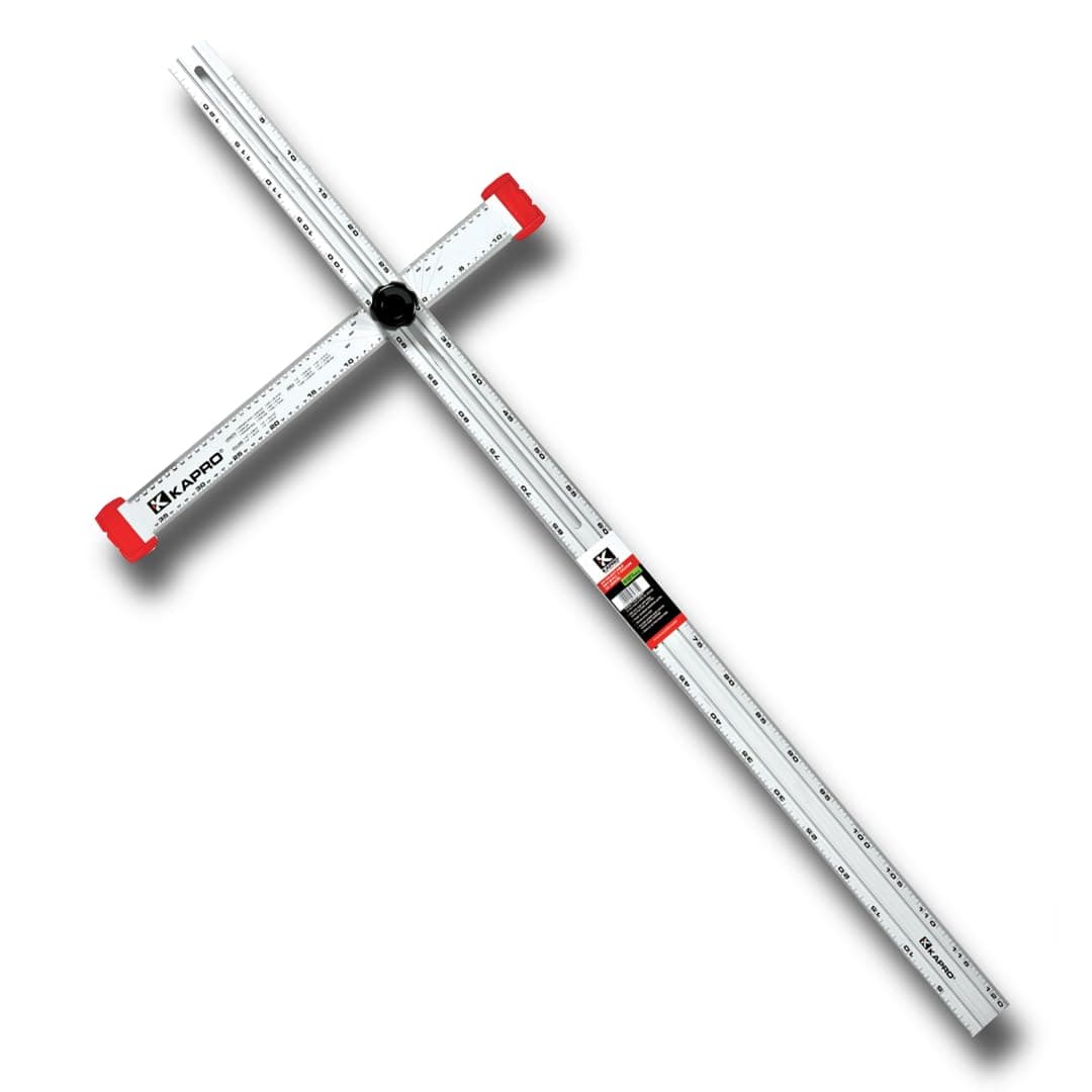 Kapro - 317 Adjustable Drywall T-Square Tool - Aluminum - for Layout and Marking - Features Sliding Head and Dual Directional Printed Scale - 48 Inch