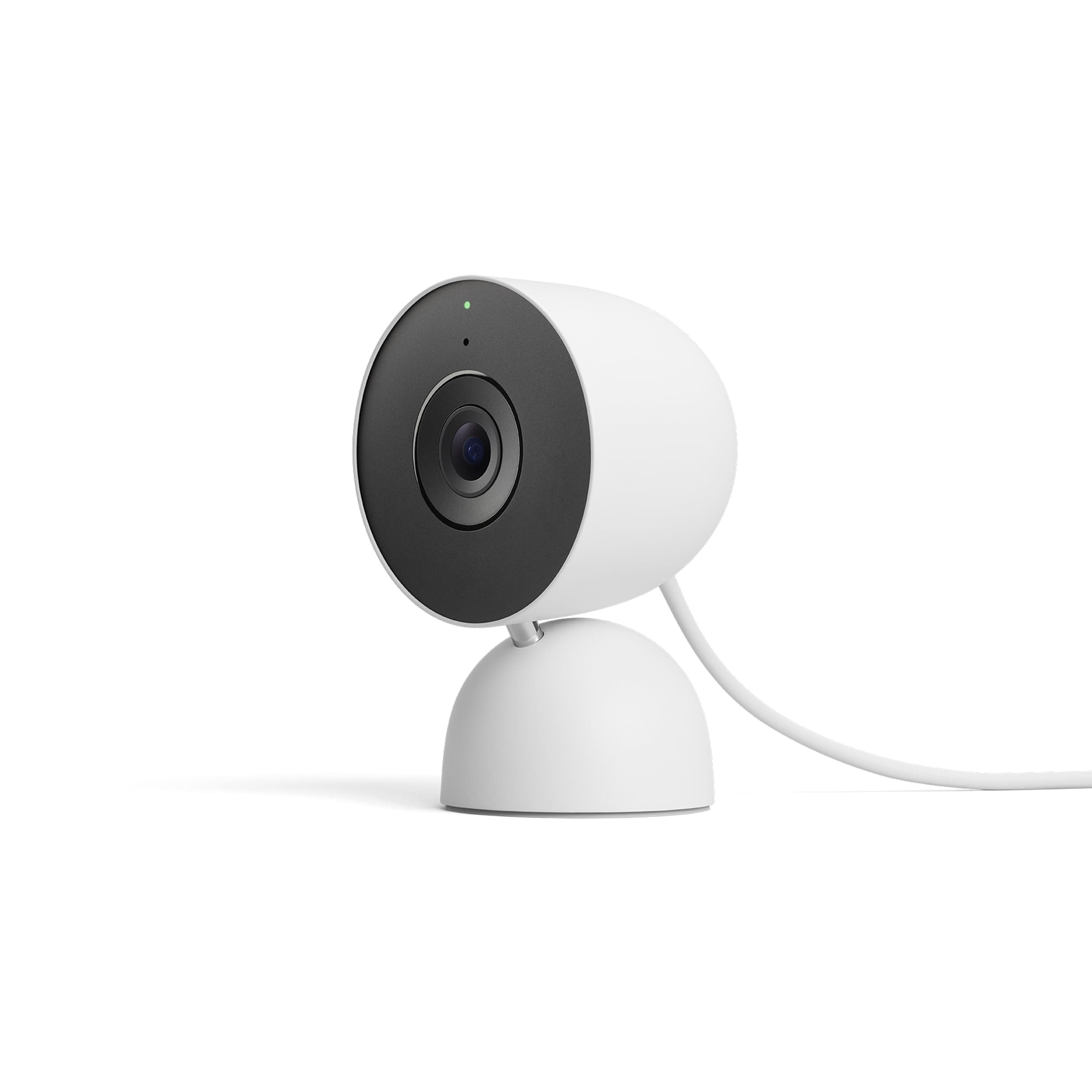 Nest Cam Indoor (Wired, 3rd Gen) - Security Camera with 2K Video and Gemini, Night Vision, 2-Way Audio, Works with Google Home - 2025 Model - Snow