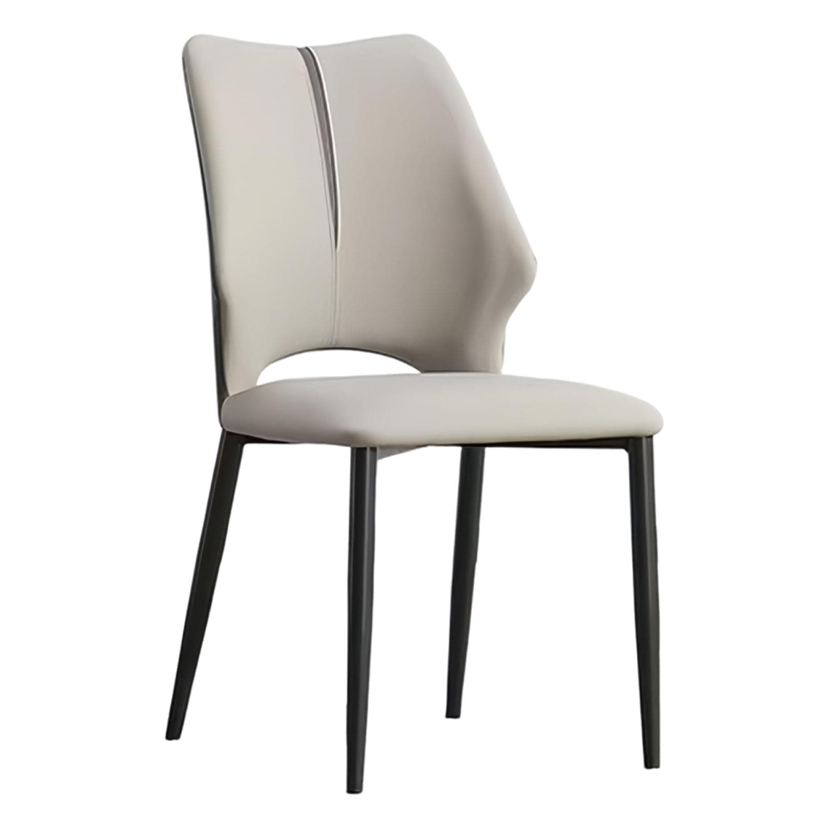 RILOOPDining Chair Kitchen Chair High-End Upholstered Pu Leather Dining Room Chair with High Back and Black Metal Legs, Lounge Hospitality Chairs for Hotels, Living Room, Meeting Room/B