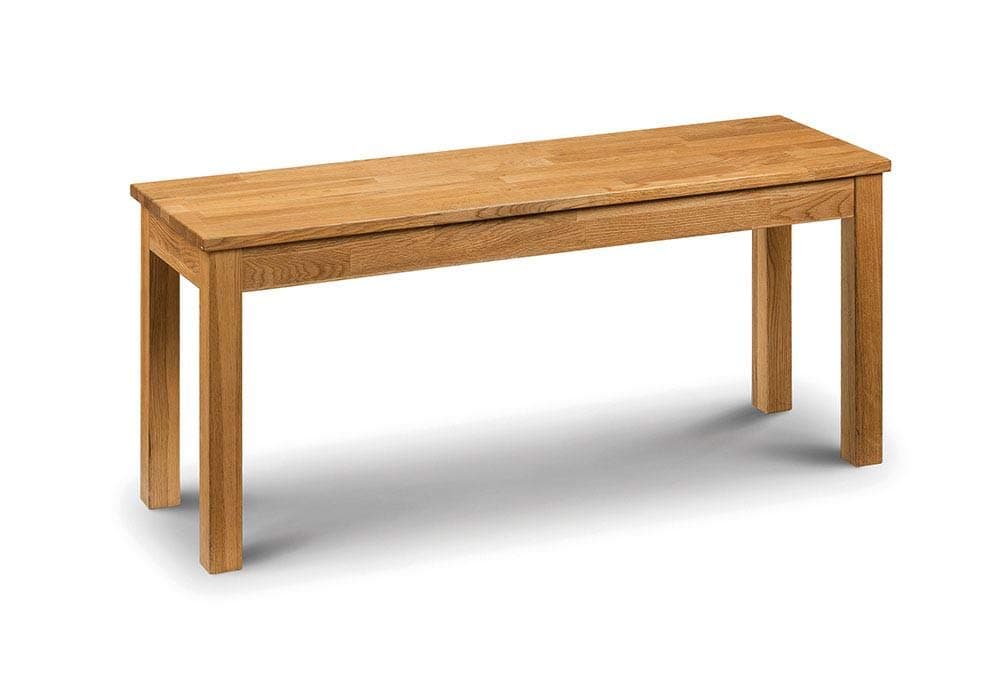 Julian Bowen Coxmoor Bench, Oak, Height: 45, Width: 101, Depth: 32cm