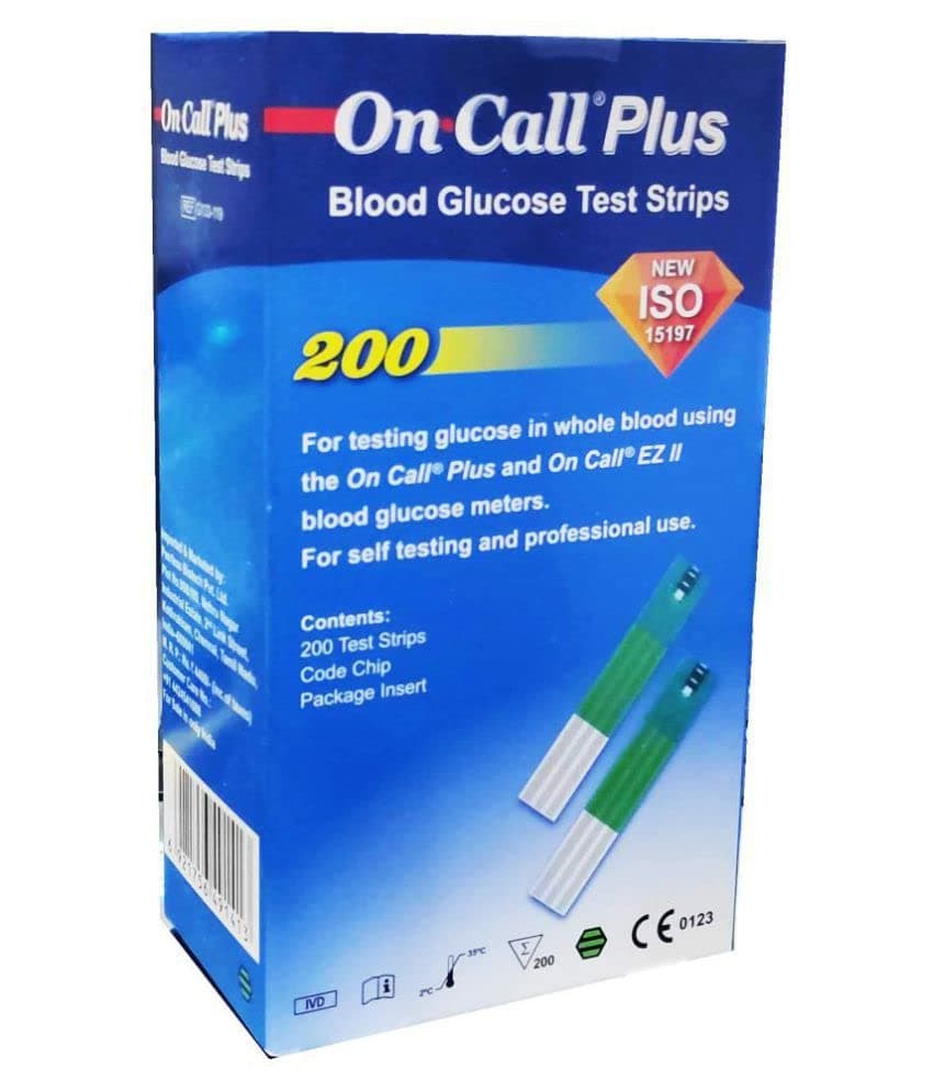 On Call Plus Blood Glucose Test Strips 200 nos