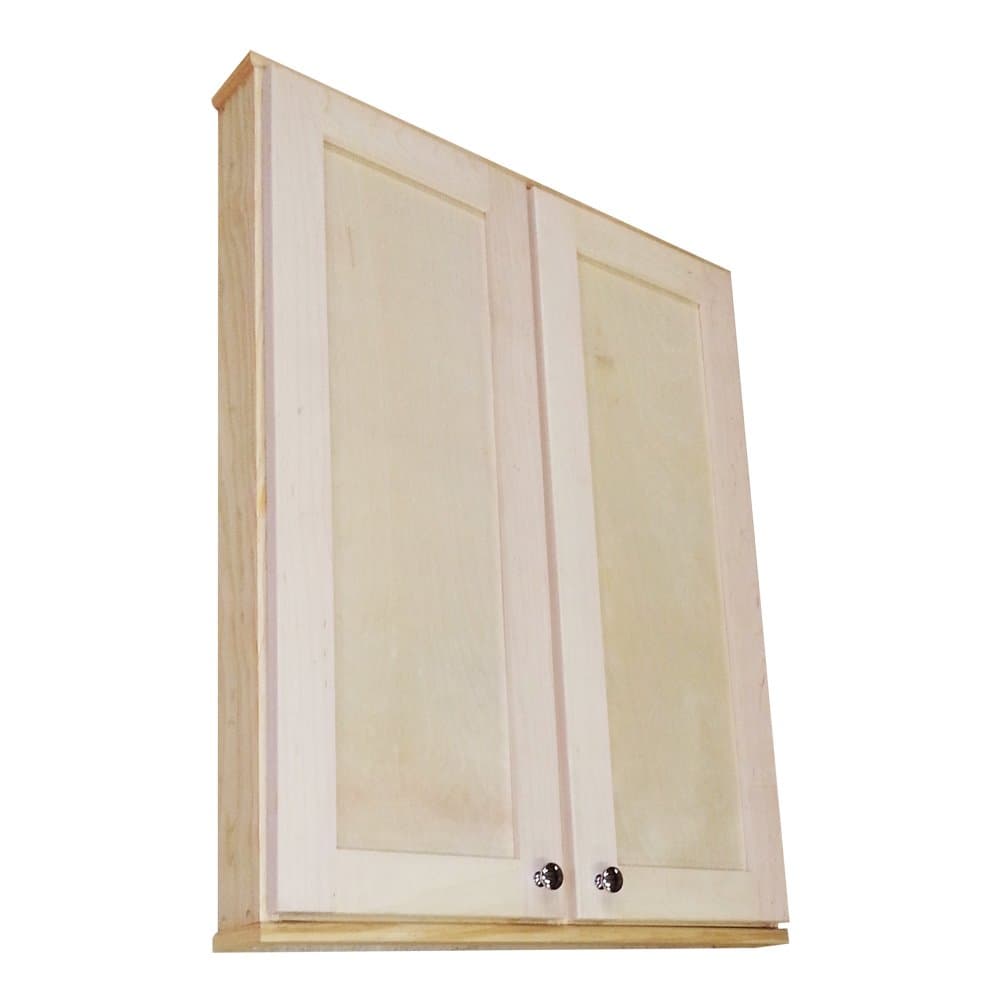 Wood Cabinets Direct 3.5" Deep Inside Hamilton Shaker Series Double Door on The Wall Cabinet, 24"