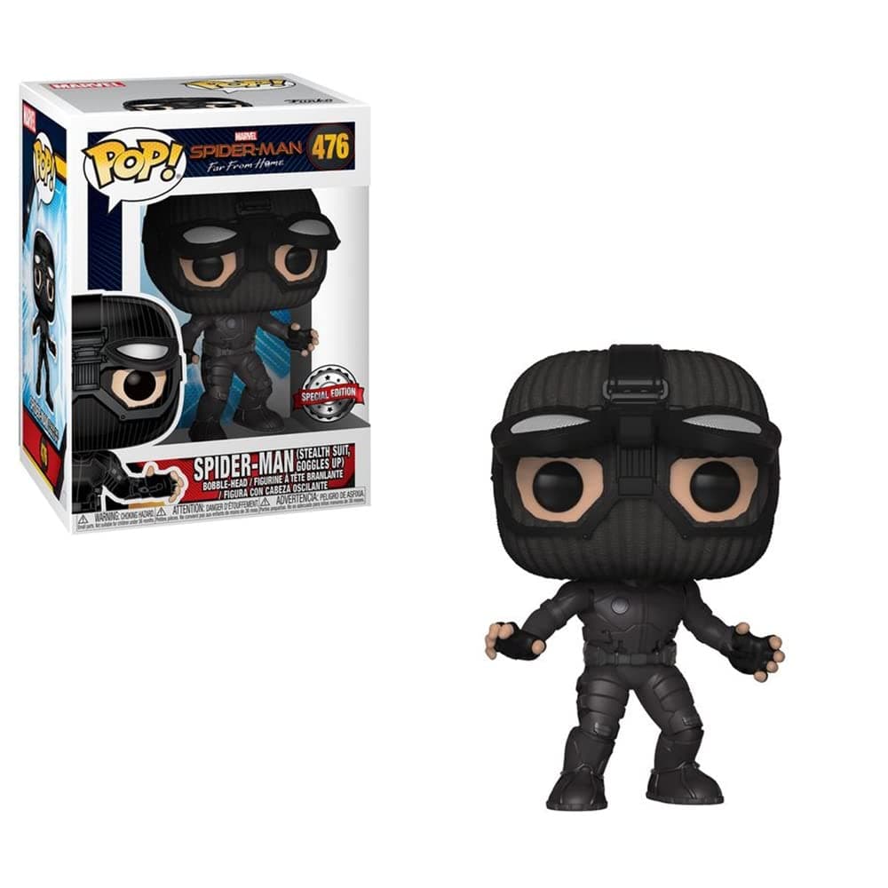 Spider-Man Far From Home Funko POP! Marvel Spider-Man Exclusive Vinyl Figure #476 [Stealth Suit, Goggles Up]