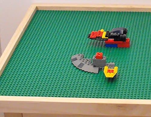 Midwest Classic Crafts Extra Large Lego Compatible Play Table 30" x 40" x 22" Removable Base Plates, 2 Tables in 1