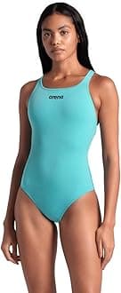 Arena Solid Swim Pro Team Damen-Badeanzug, Schnelltrocknender, Sportlicher Schwimmanzug aus MaxLife Eco-Gewebe mit Maximaler Chlorbeständigkeit und UPF 50+ UV-Schutz