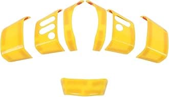 Fit for Toyot@ FJ Cruiser 2007-2021 Center Console Button Cover, ABS Car Center Console Panel Protection Frame Molding Sticker Trim, 7PCS (Yellow, 7PCS)