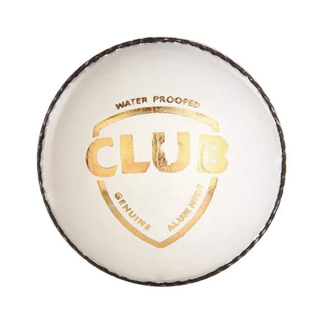 Leather Cricket Ball, Size Medium (White)