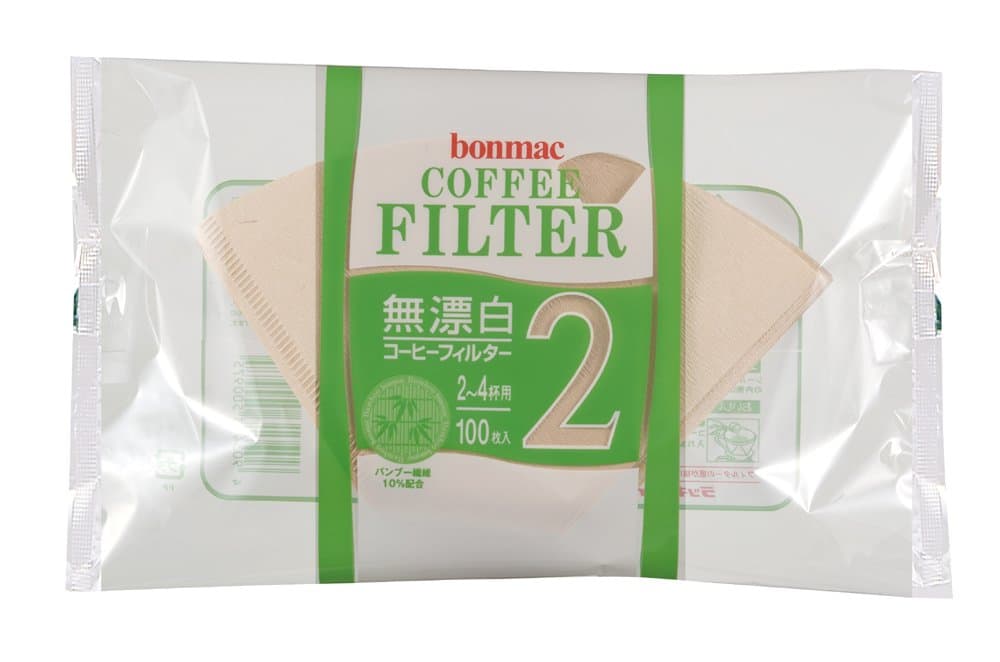 [2-4] bonmac cups unbleached bamboo blended filter CF-200BAM 100 sheets x 10 pack # 858512 (japan import)