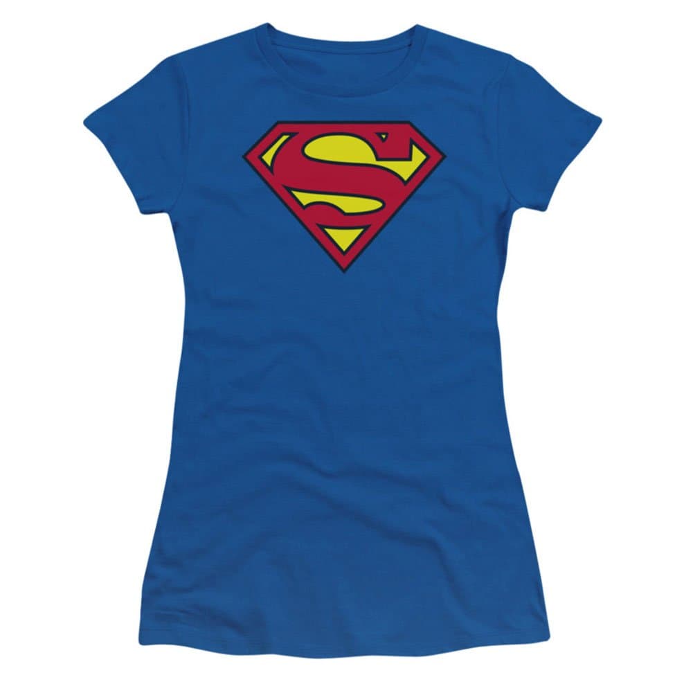 Juniors: DC Comics - S Shield Juniors (Slim) T-Shirt Size L