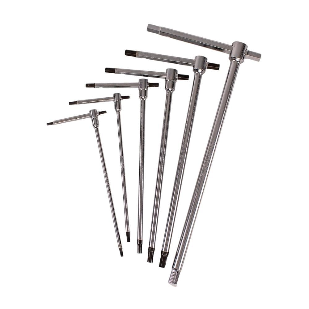 Beta 951/S6 - T-Keys with Three Ends Male Hexagonal Chrome - 6 Pieces