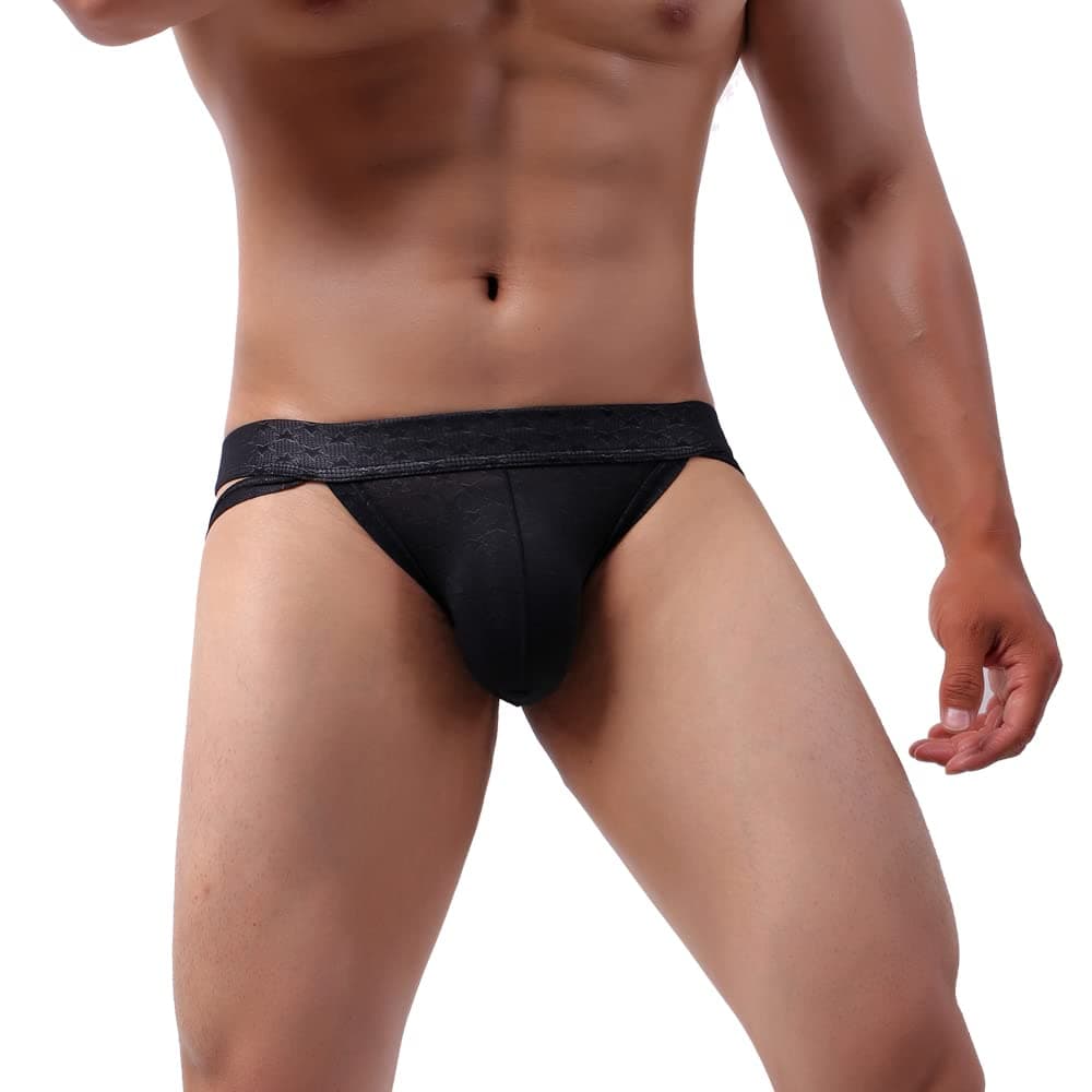 Men's Jacquard Jockstrap Pack,Mens Stretch Athletic Supporters Underwear