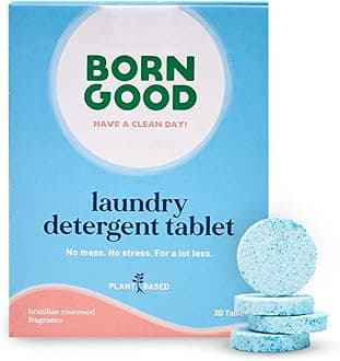 Born Good Laundry Detergent Tablets 30 Count | Plant-Based | Baby & Skin Safe | Spill-Free | Machine Wash Only | Non-Toxic | 40% More Economical Than Liquid Detergents