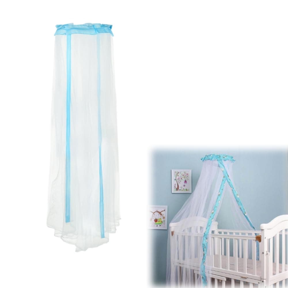 Crib Mosquito Net Universal Dome Cot Bed Crib Canopy Round Lace Mosquito Netting Foldable Nursery Bed Mesh Tent Net Hanging Dome Curtain Cover Netting