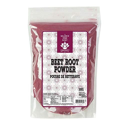 Dinavedic Beet Root Powder - 300g (10.6 oz) | Nitric Oxide Booster, Increase Stamina, Blood Flow, Faster Recovery & Total Body Health With This Raw Plant Based Vegan Superfood