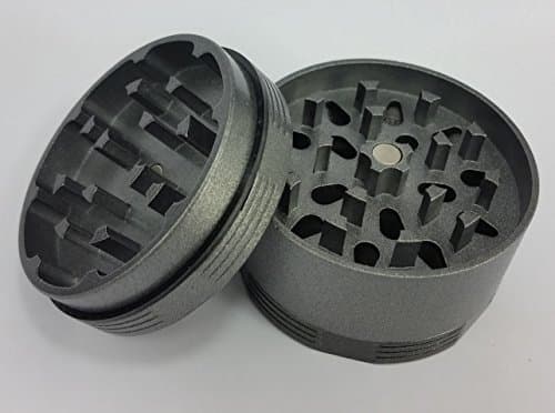 SLX Stick Free Grinder - Super Premier Ceramic Coated Grinder - Sharp "Non-stick" Teeth - Silver - 2 Inch