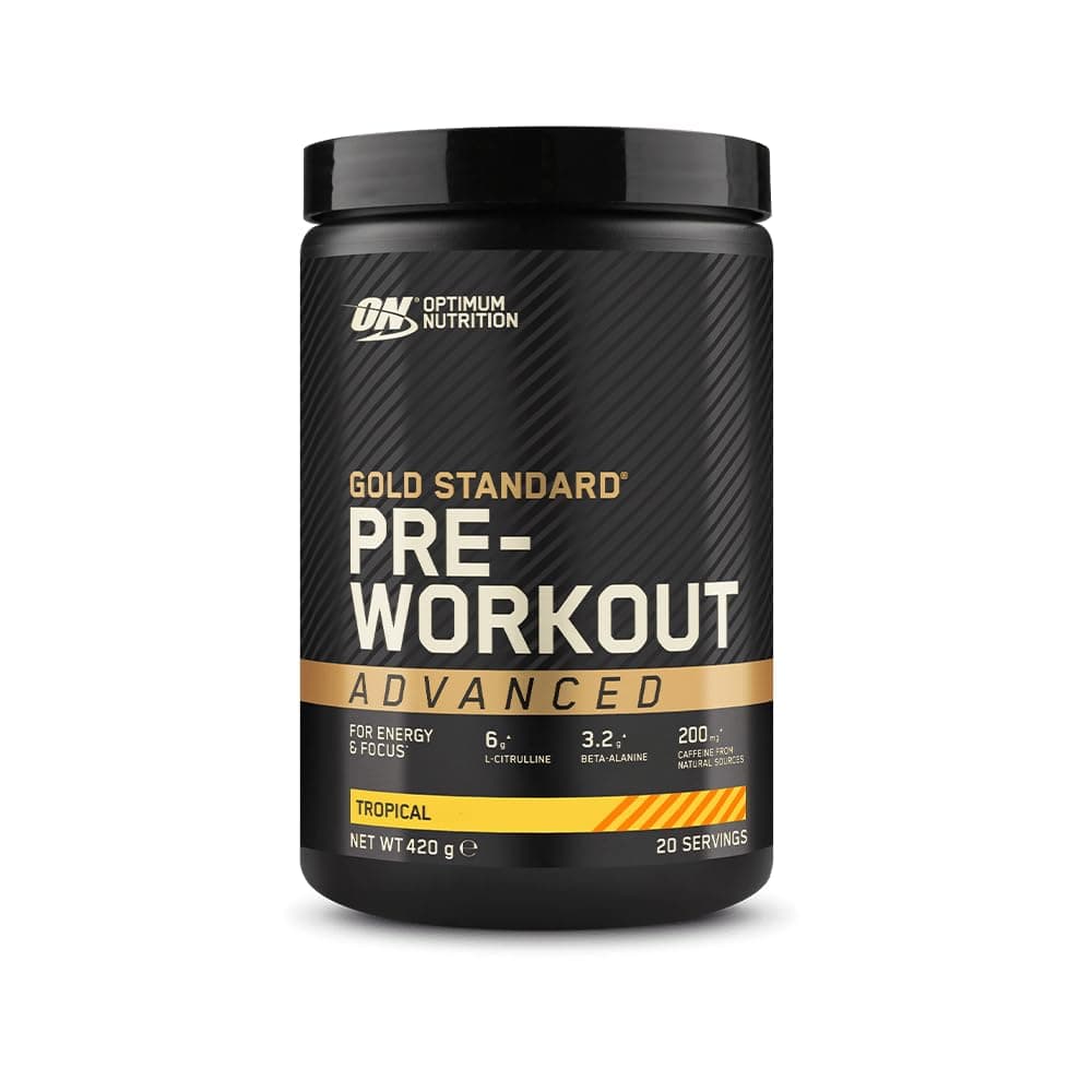 Optimum Nutrition ON Platinum Pre Workout Advanced with l-Citrulline, Beta-Alanine and Caffeine, Tropical, 20 Servings, 420 g