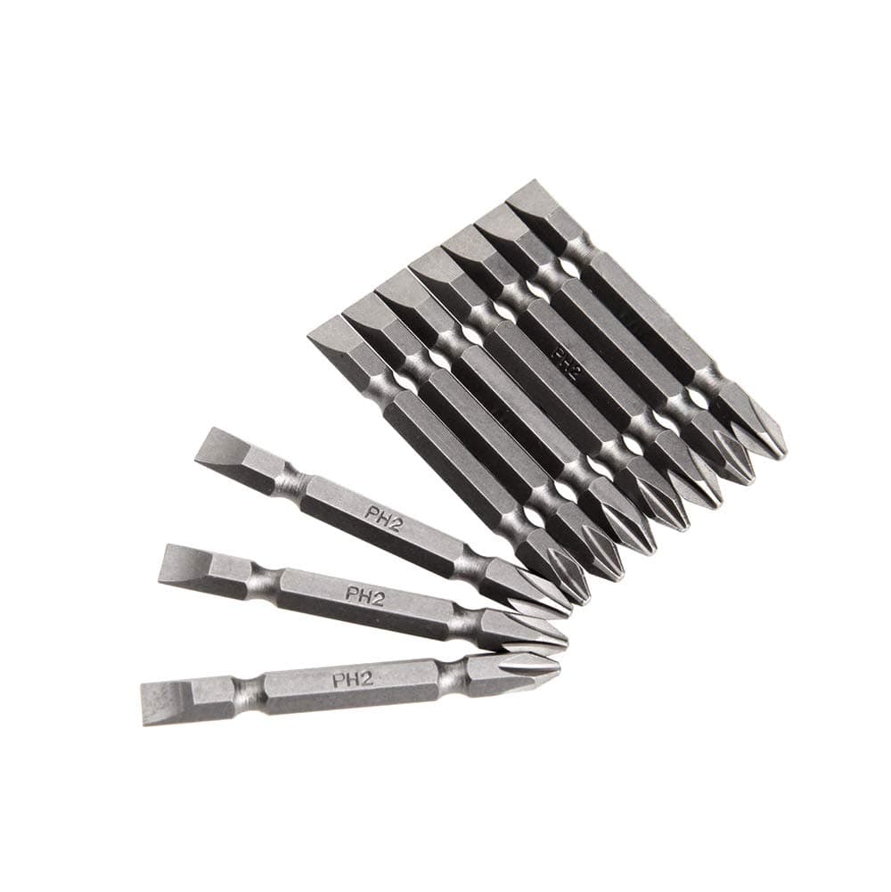 PH2 Bits Screwdriver Plus and Minus Bit, Shape +/- (10 BITS)