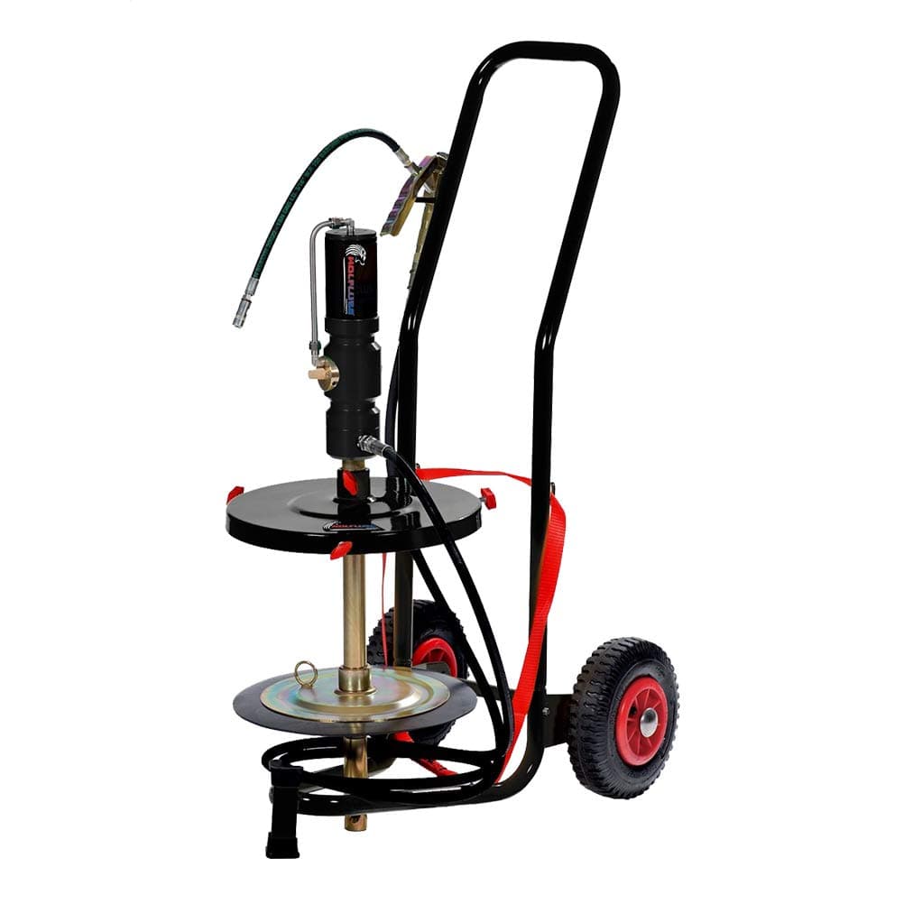 Wheeled grease set suitable for keg 120 lbs