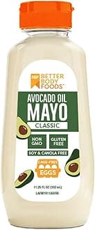 BetterBody Foods 11.25 Ounce Avocado Oil Mayonnaise Squeeze Bottle, Gluten Free Non-GMO Avocado Mayo Spread Made with Cage-Free Eggs, Keto & Paleo
