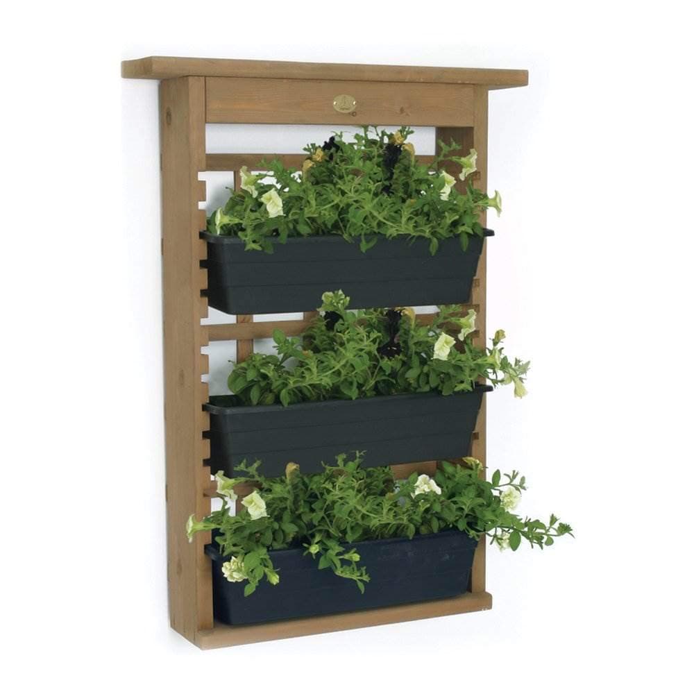 Algreen 34002 Garden View, Vertical Living Wall Planter , Brown