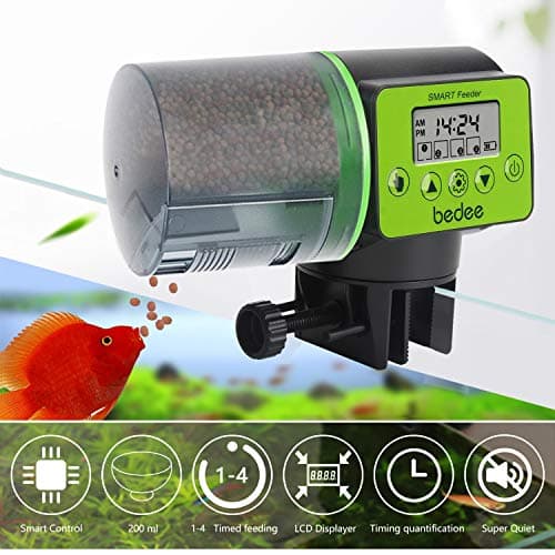 Automatic Fish Feeder Electric Auto Fish Feeder Vacation Fish Feeder Moisture-Proof Fish Food Dispenser for Aquarium