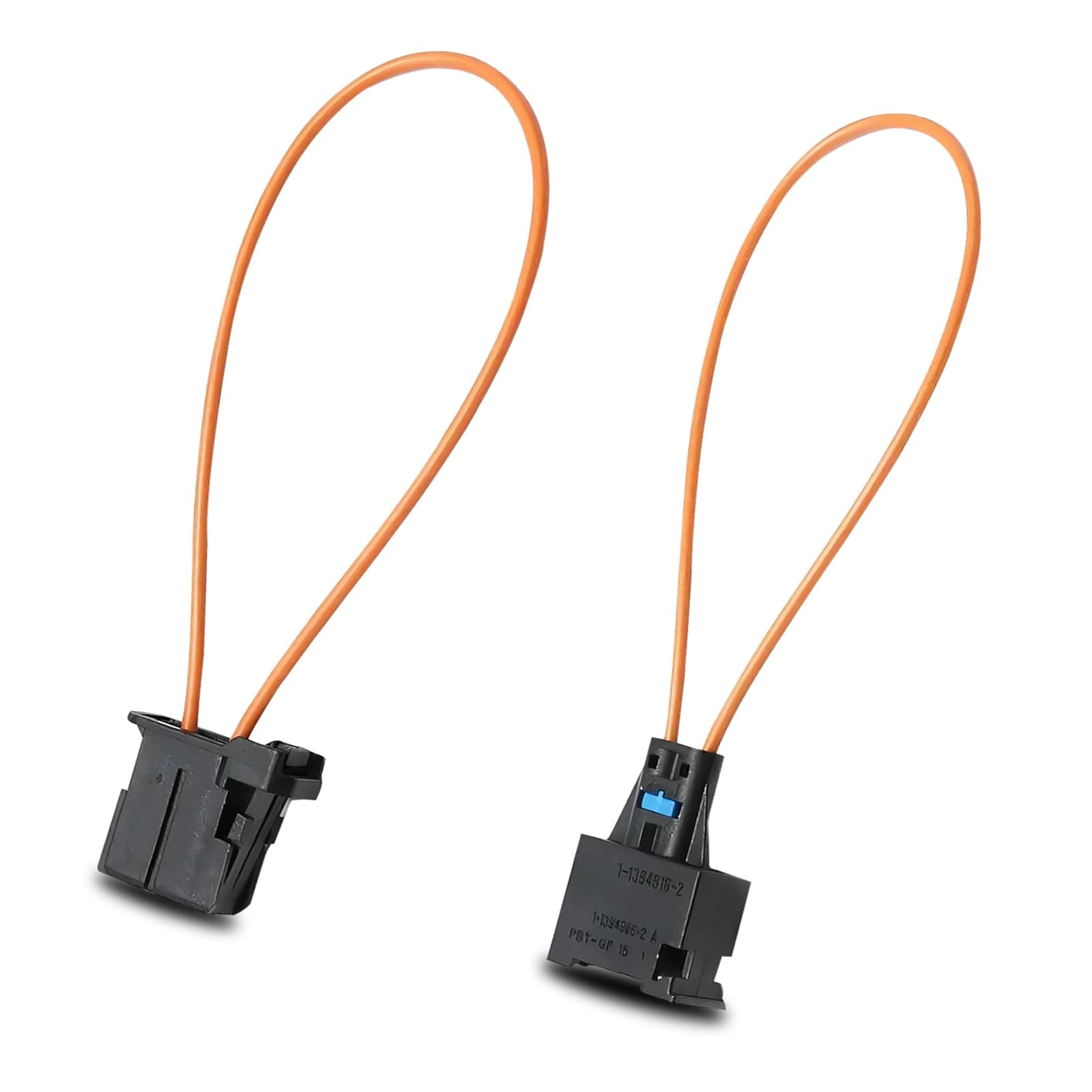 Nowkont 2 PCS Car Loop Fiber Optic Short Circuit Test Ring, Female Male Fiber Optic Bypass Loop Adapter Connector Equipment Tool, 1394916 Diagnostic Accessories, Suitable for Most Cars (Black)