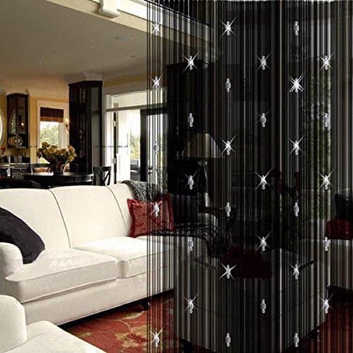 UHBGT Decorative Door String Curtain Beads Wall Panel Fringe Window Room Divider for Wedding Coffee Bedroom Restaurant