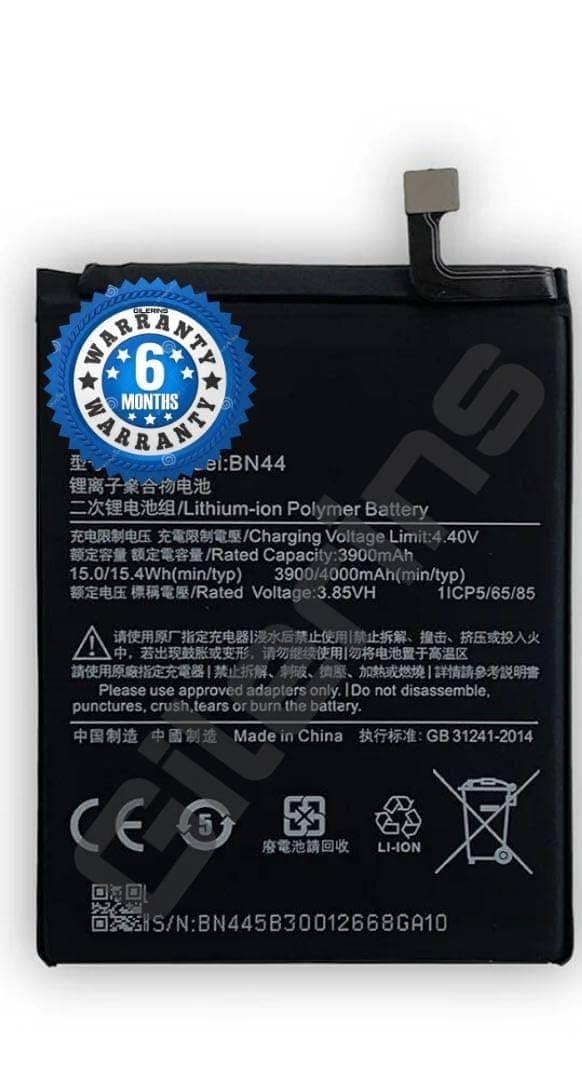 GILERINS® Original BN44 Battery for Redmi Note 5 / Note 5 Plus / MZB5914IN / Battery with 6 Month Warranty**** (AA169)