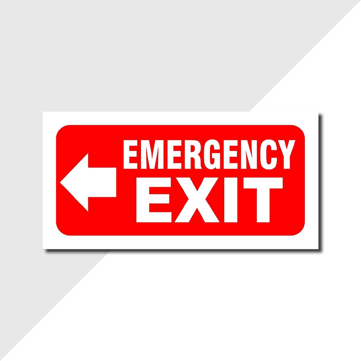 BIRD'S MIND Emergency Exit Sign Board For Office Hospital Shops School Clinic Factory Garden Signage Business Commercial Sign Board Red (L x H 30 x 20 CM)