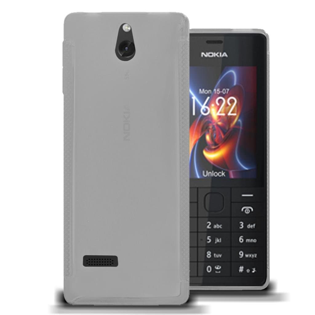 Accessory Master- White Silicone Gel Cover Case for Nokia 515