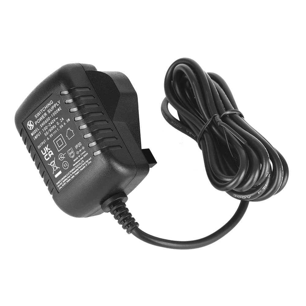 Security-01 AC to DC 6V 1A Power Supply Adapter, Plug 5.5mm x 2.1mm, Center Positive