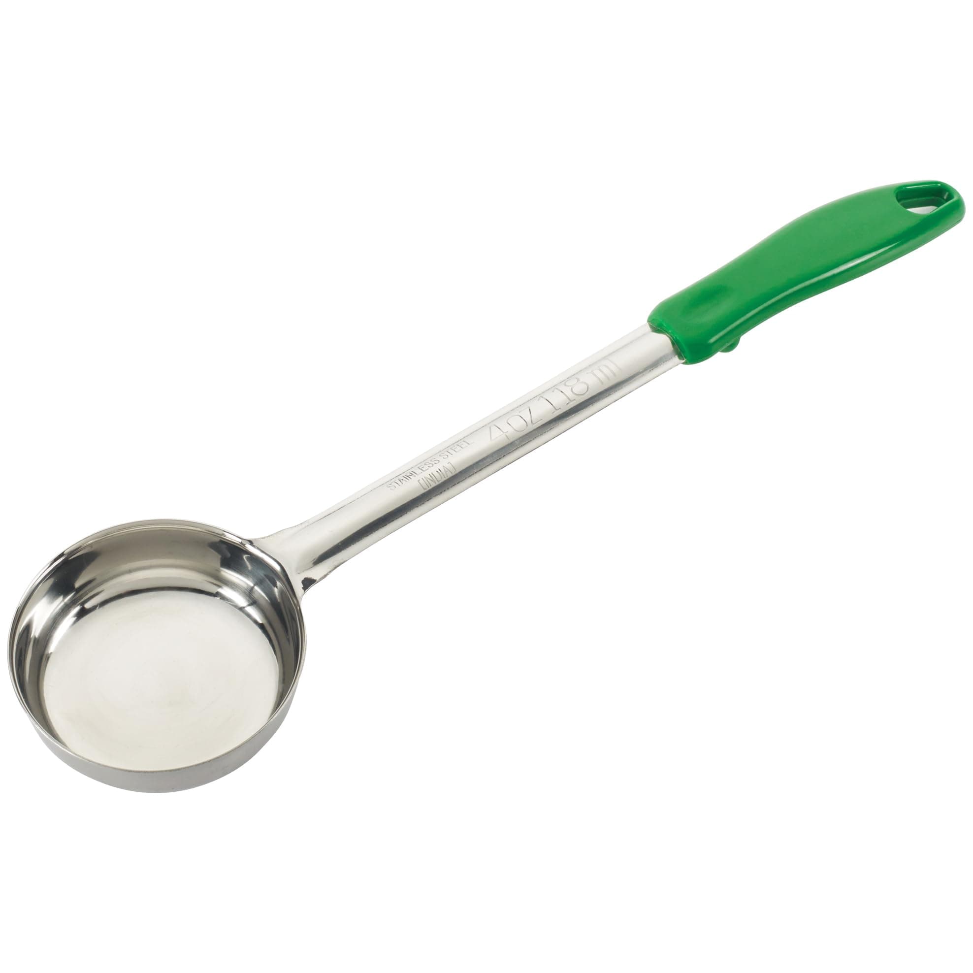 Solid Food Portioner, 4-Ounce, Medium, Stainless Steel, Green