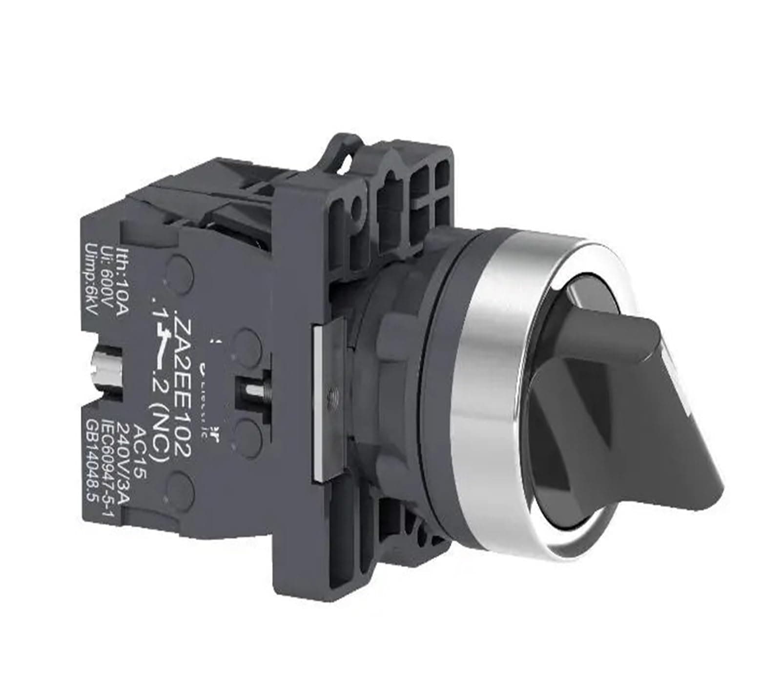 XA2ED25 Selector Switch - Ø22 - Standard Handle - 2 Positions - 1NO+1NC