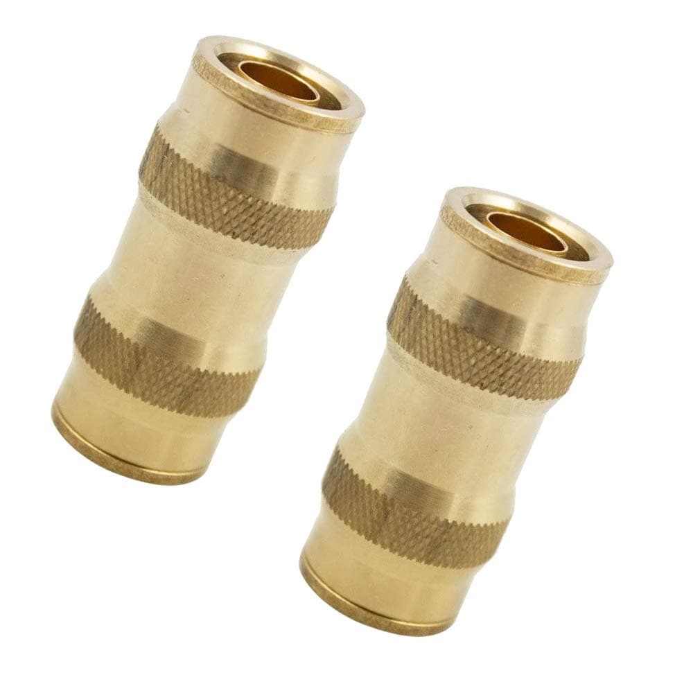 Legines DOT Brass Push In Fitting Air Brake Union 5/8" Tube OD (Pack of 2)