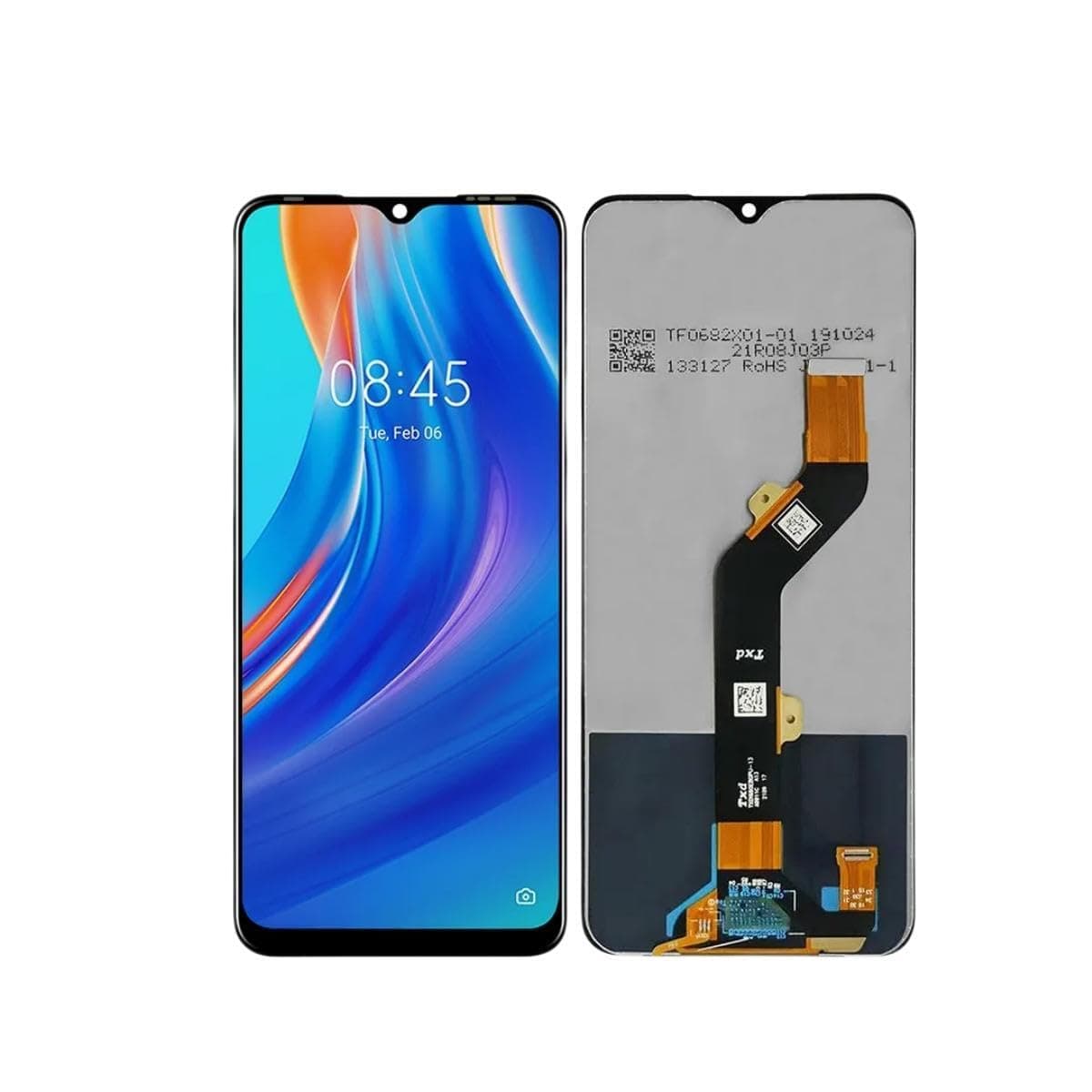 SHOWGOOD for Tecno Spark 7P KF7j LCD Display Touch Screen Digitizer Assembly Repair Replacement Parts (Black with Frame)