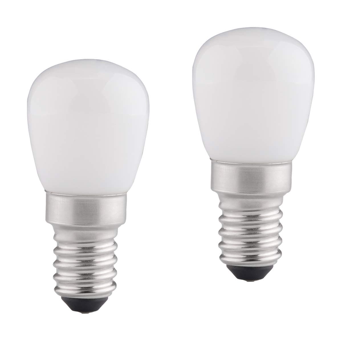 LED Bulb E14, AC 220-240V 2W 200 Lumen Equivalent to 15W for Fridge/Sewing Machine/Freezers/Pottery Lamp Bulb and More, Small Screw SES, Warm White, 2 Pack, B4U [Energy Class A+]
