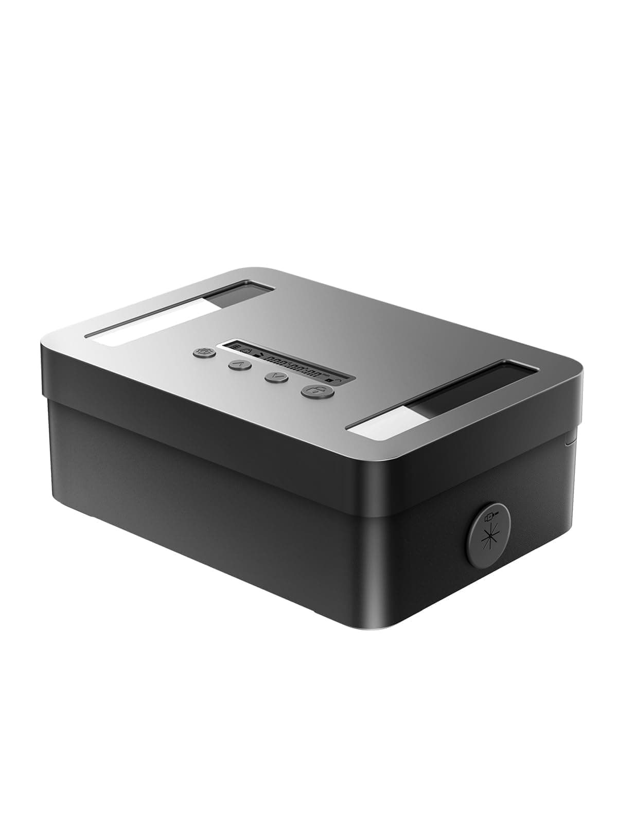 Metal Time Lock Storage Box, Phone Timed Locked Box with Timer, Electronic Locking Container, USB C Charge, Audio Prompt, Self-Discipline Gift Time Safe to 365 Days for Cellphone/Medication