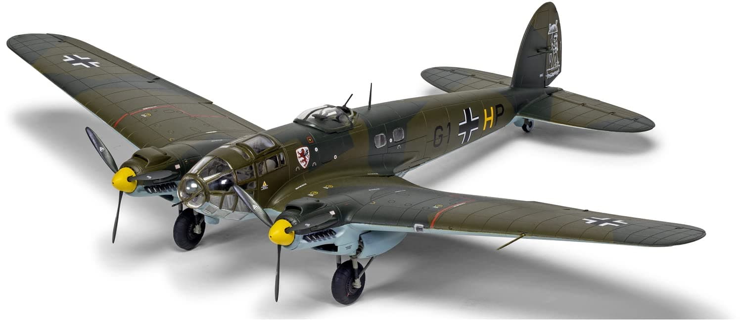 Airfix Model Set - A06014 Heinkel He111P-2 Model Building Kit - Plastic Model Plane Kits for Adults & Children 8+, Set Includes Sprues & Decals - 1:72 Scale Model