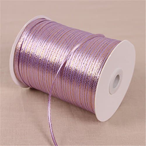 Generic violet : (870 Ярдов/серия) 3 мм Фиолетовый Фиолетовый с Золотой Атласной Ленты Лямки Украшения Рождество Festivel Ленты оптовая Коробка конфет Декабря