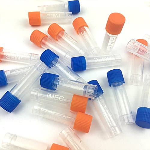 100pcs 1.8ml Plastic graduated Vial with Seal Cap 0.063oz Cryovial Tube Sample