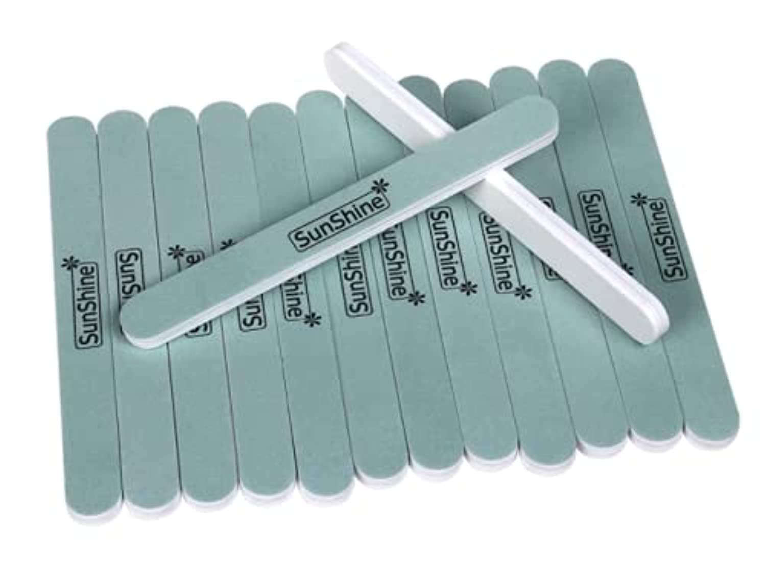 SUNSHINE Nail Shine Buffer Nail File 600/3000 Grit, Two Side Manicure and Pedicure Tools (15 PIECES (1 PACK))