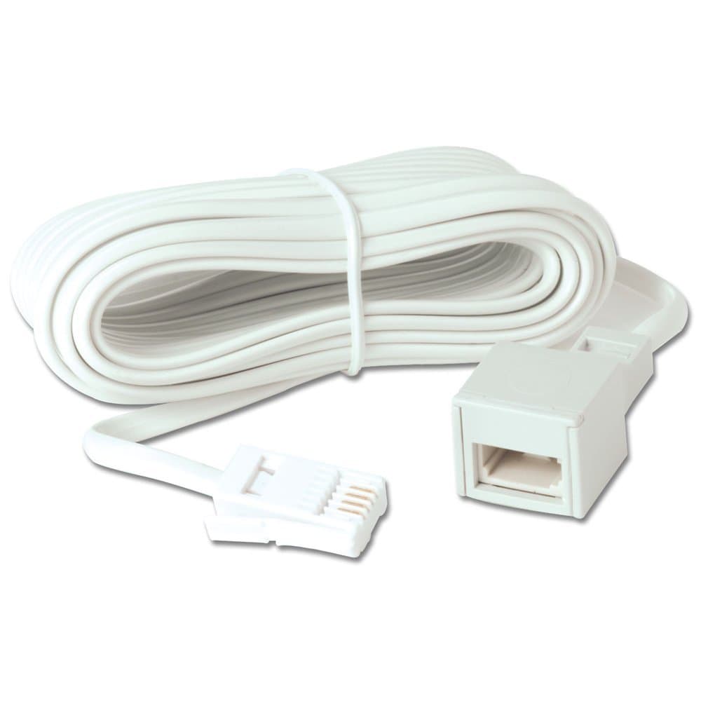 Wired-up BT 10m Telephone Extension Cable Suitable for BT and Other Networks